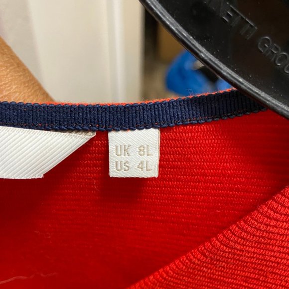 Boden Bronte Ottoman Red Orange Dress 4L - Picture 4 of 4